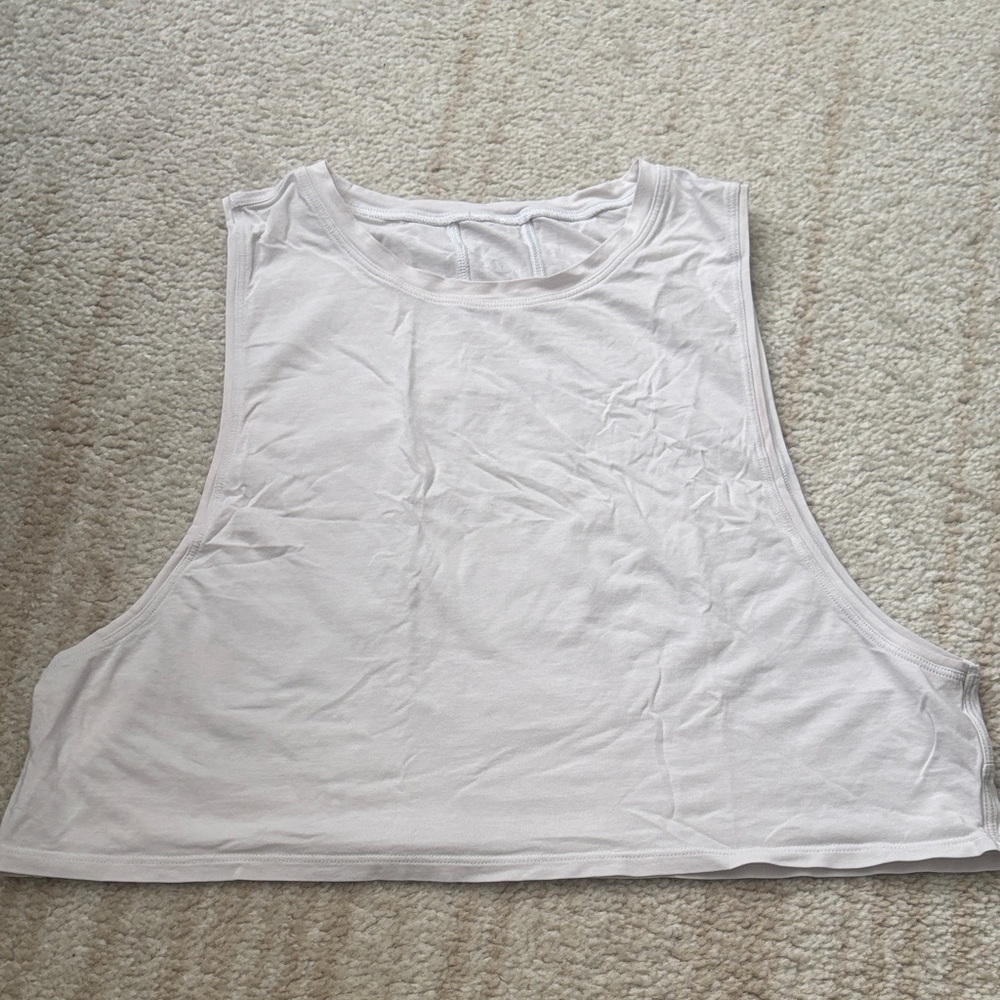 White Sleeveless Crop Top Lululemon
